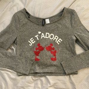 Disney Crop Top custom design disneyland PARIS French valentine sweetheart night